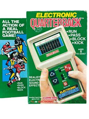 Vintage Coleco Electronic Quarterback Handheld Game 1978 w/Original Packaging